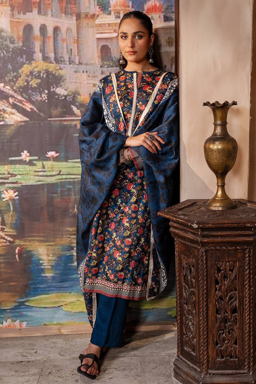Zellbury | Unstitched 3 Piece Cotail | Shirt Shalwar Dupatta - 0470 by Maria Faisal - Registered Vendor of : Zellbury Women - type : Essential Unstitched - 100% original wedding dresses