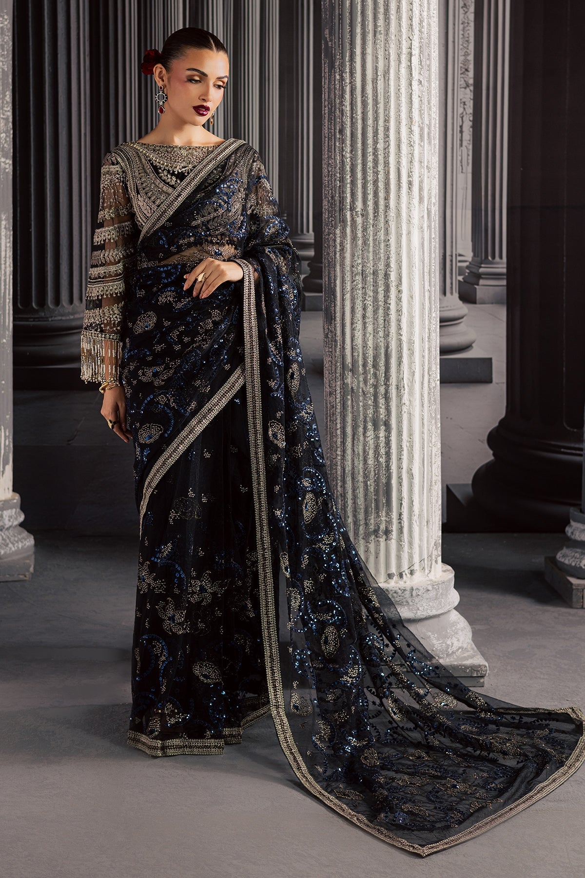 Nureh | Muse Formal | NFM-05 - Formal Dress - available at Maria Faisal in UK and USA.