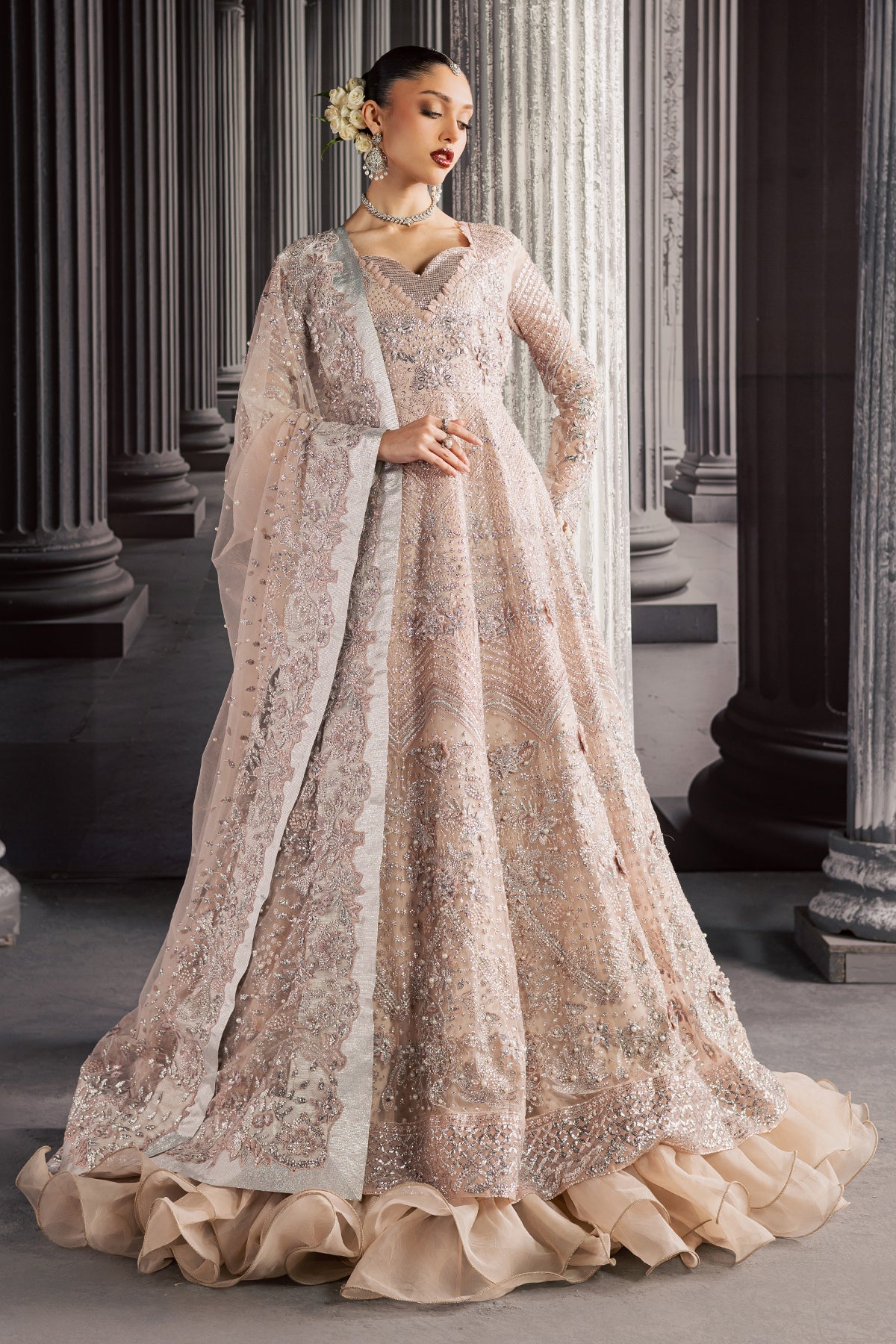 Nureh | Muse Formal | NFM-04 - Formal Dress - available at Maria Faisal in UK and USA.