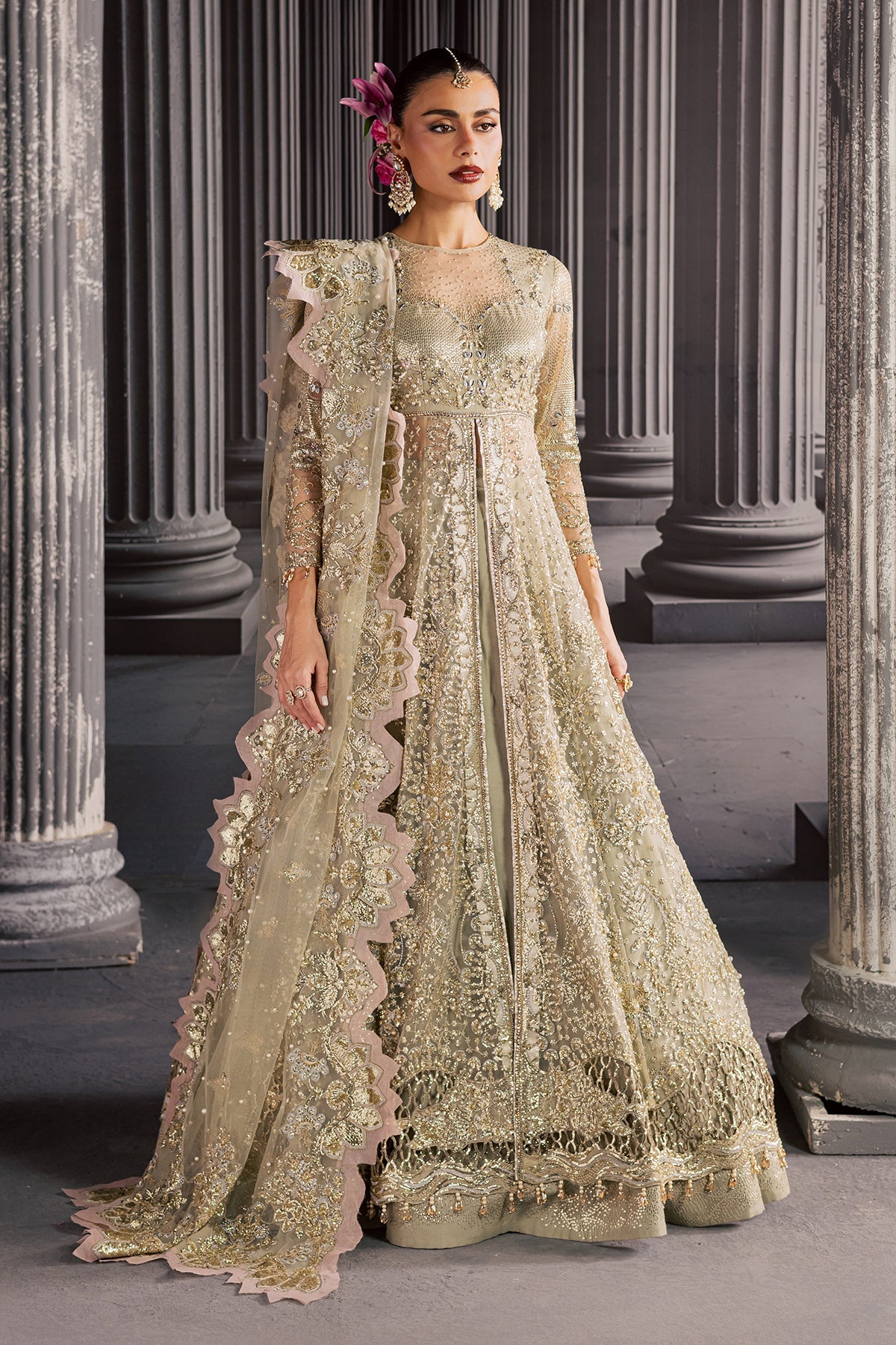 Nureh | Muse Formal | NFM-03 - Formal Dress - available at Maria Faisal in UK and USA.