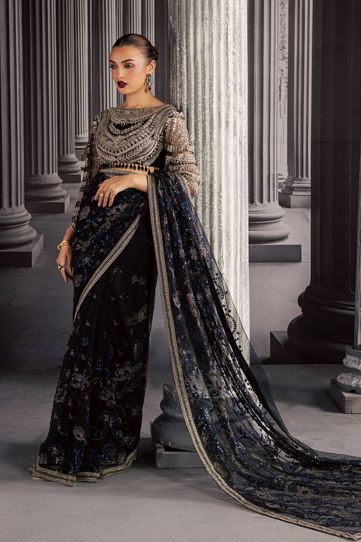 Nureh | Muse Formal | NFM-05 - Formal Dress - available at Maria Faisal in UK and USA.