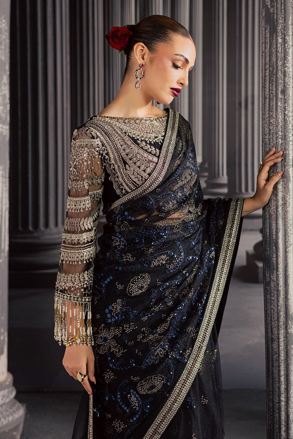 Nureh | Muse Formal | NFM-05 - Formal Dress - available at Maria Faisal in UK and USA.