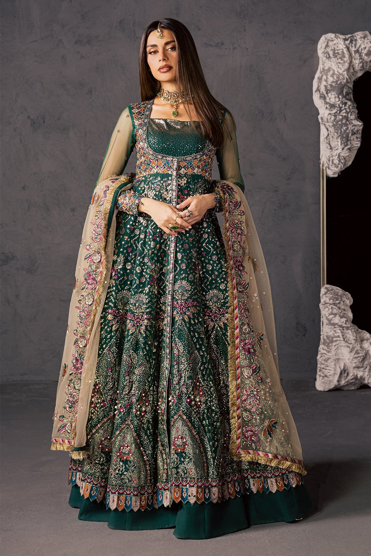 Nureh | Muse Formal | NFM-01 - Formal Dress - available at Maria Faisal in UK and USA.