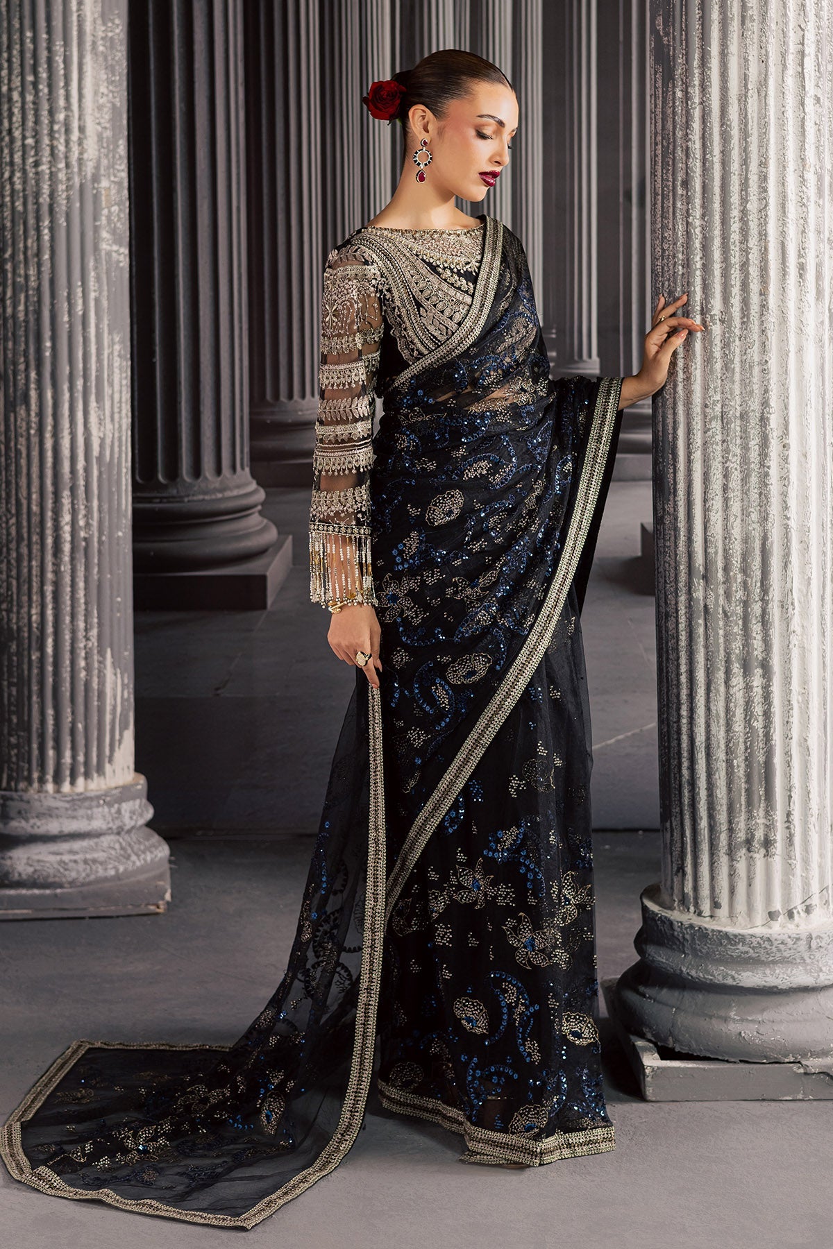 Nureh | Muse Formal | NFM-05 - Formal Dress - available at Maria Faisal in UK and USA.