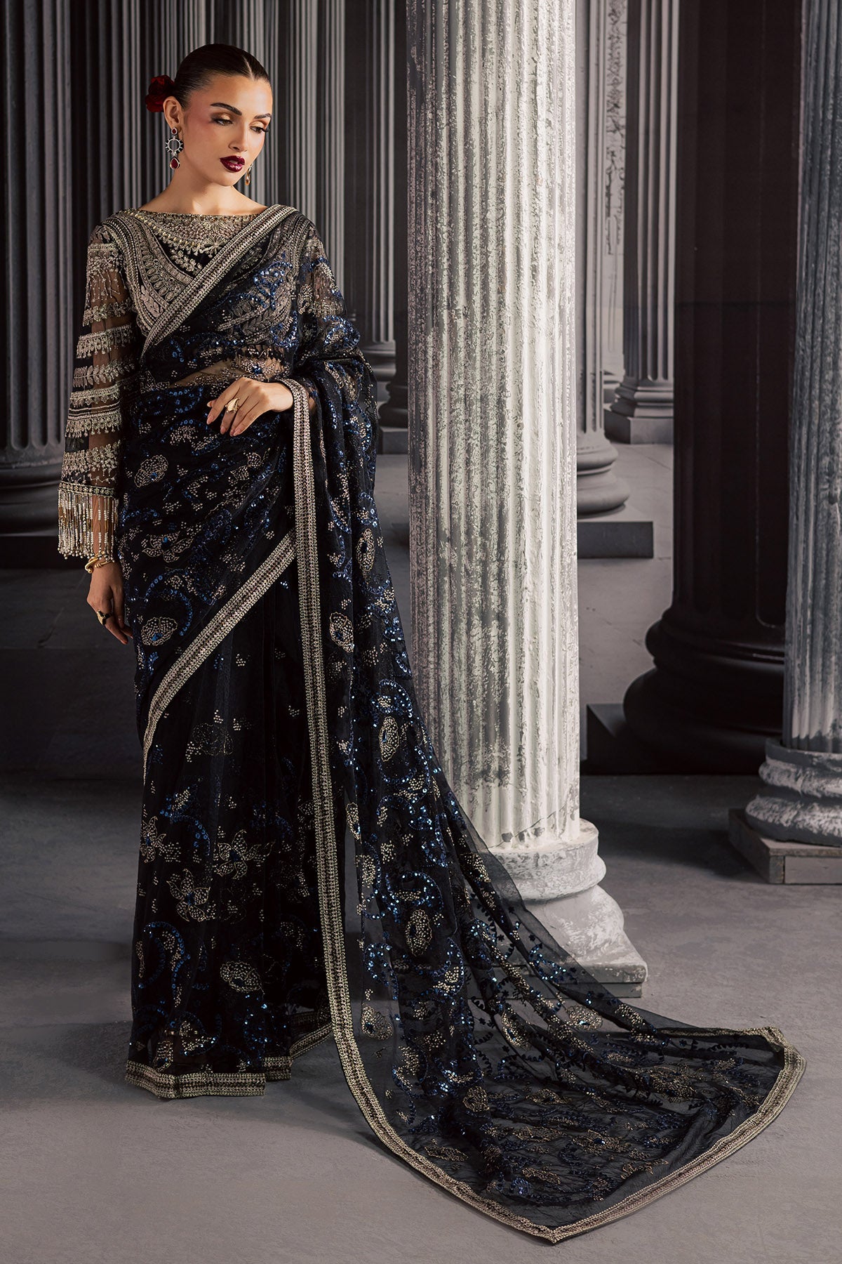 Nureh | Muse Formal | NFM-05 - Formal Dress - available at Maria Faisal in UK and USA.