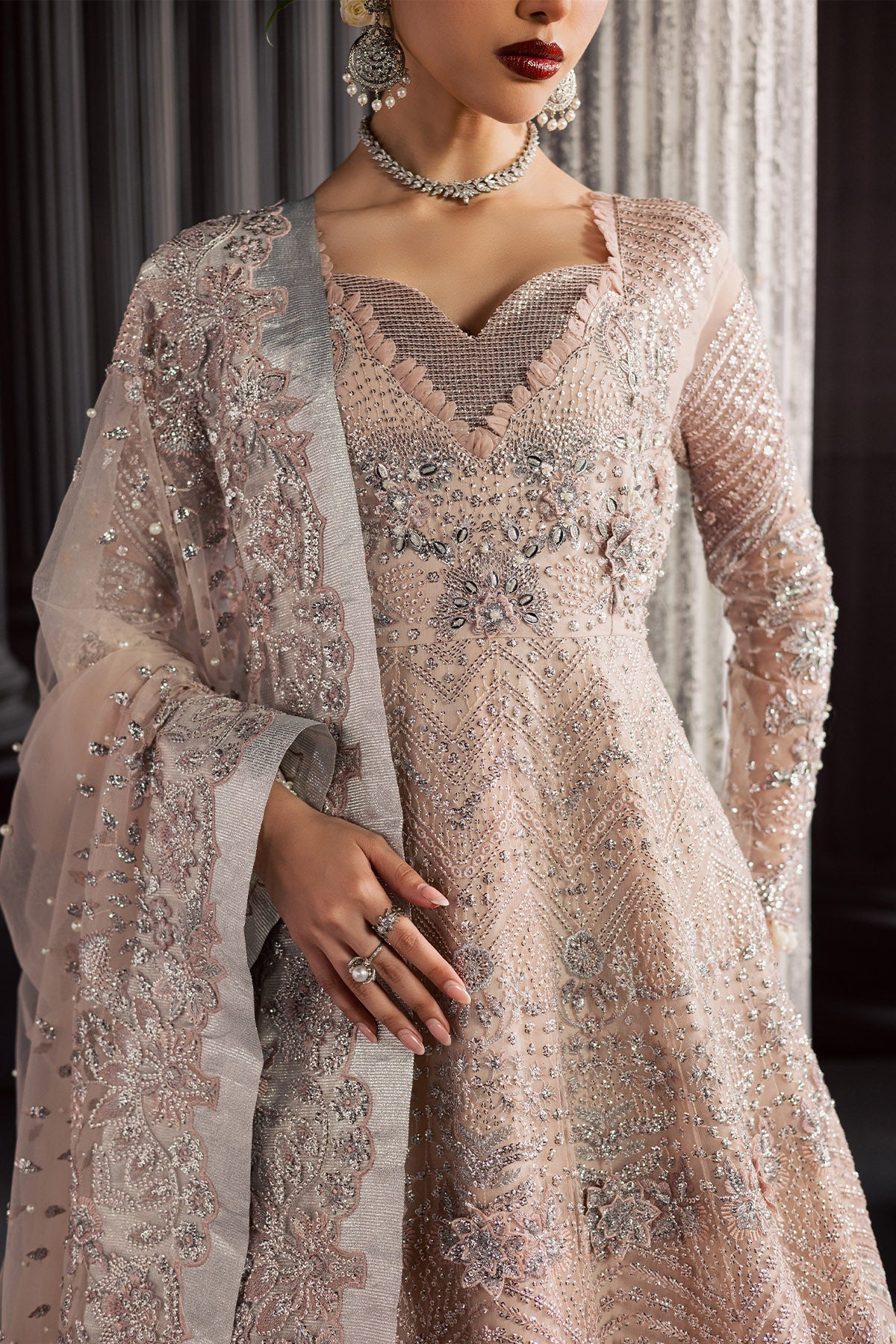 Nureh | Muse Formal | NFM-04 - Formal Dress - available at Maria Faisal in UK and USA.