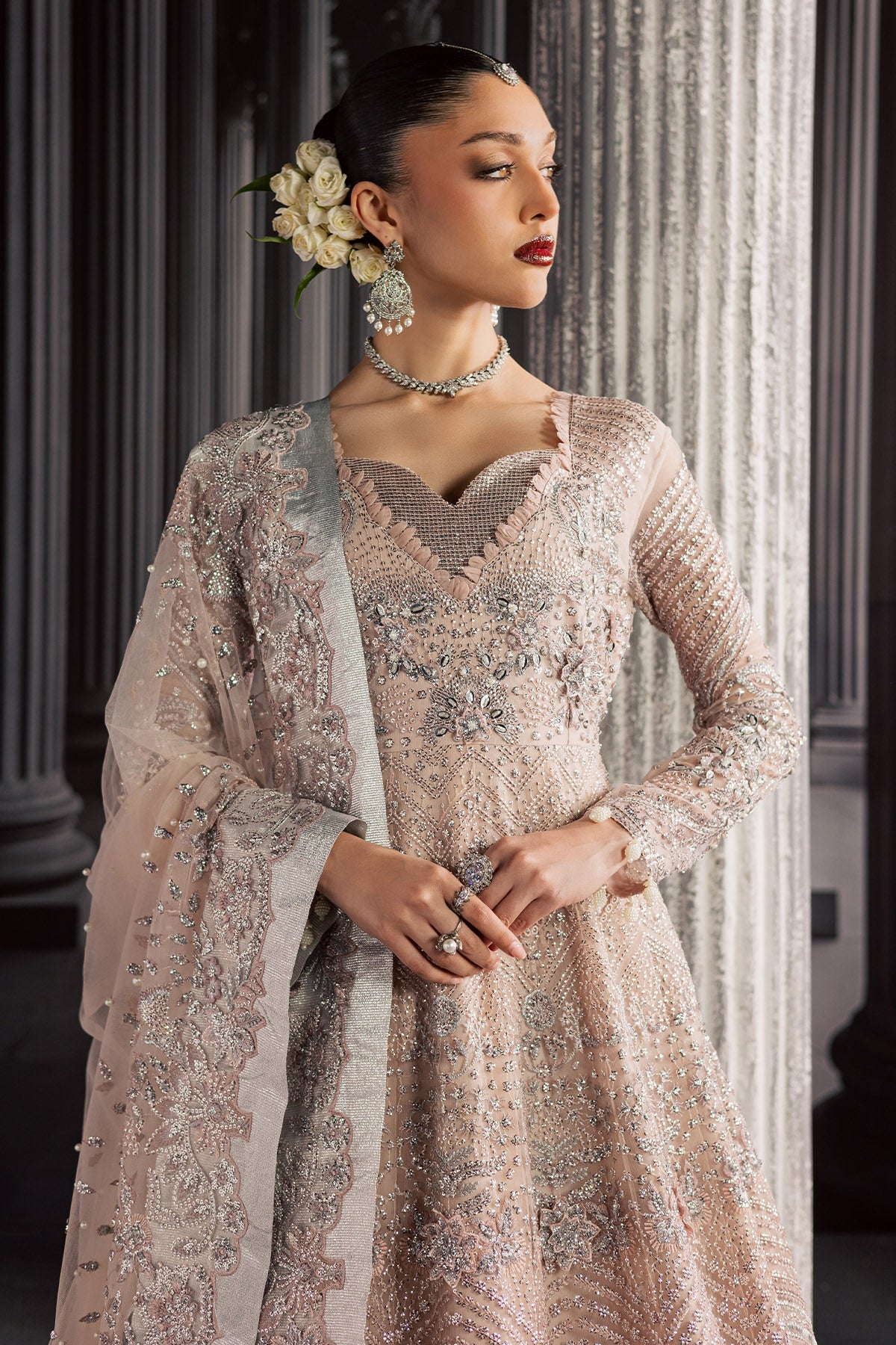 Nureh | Muse Formal | NFM-04 - Formal Dress - available at Maria Faisal in UK and USA.