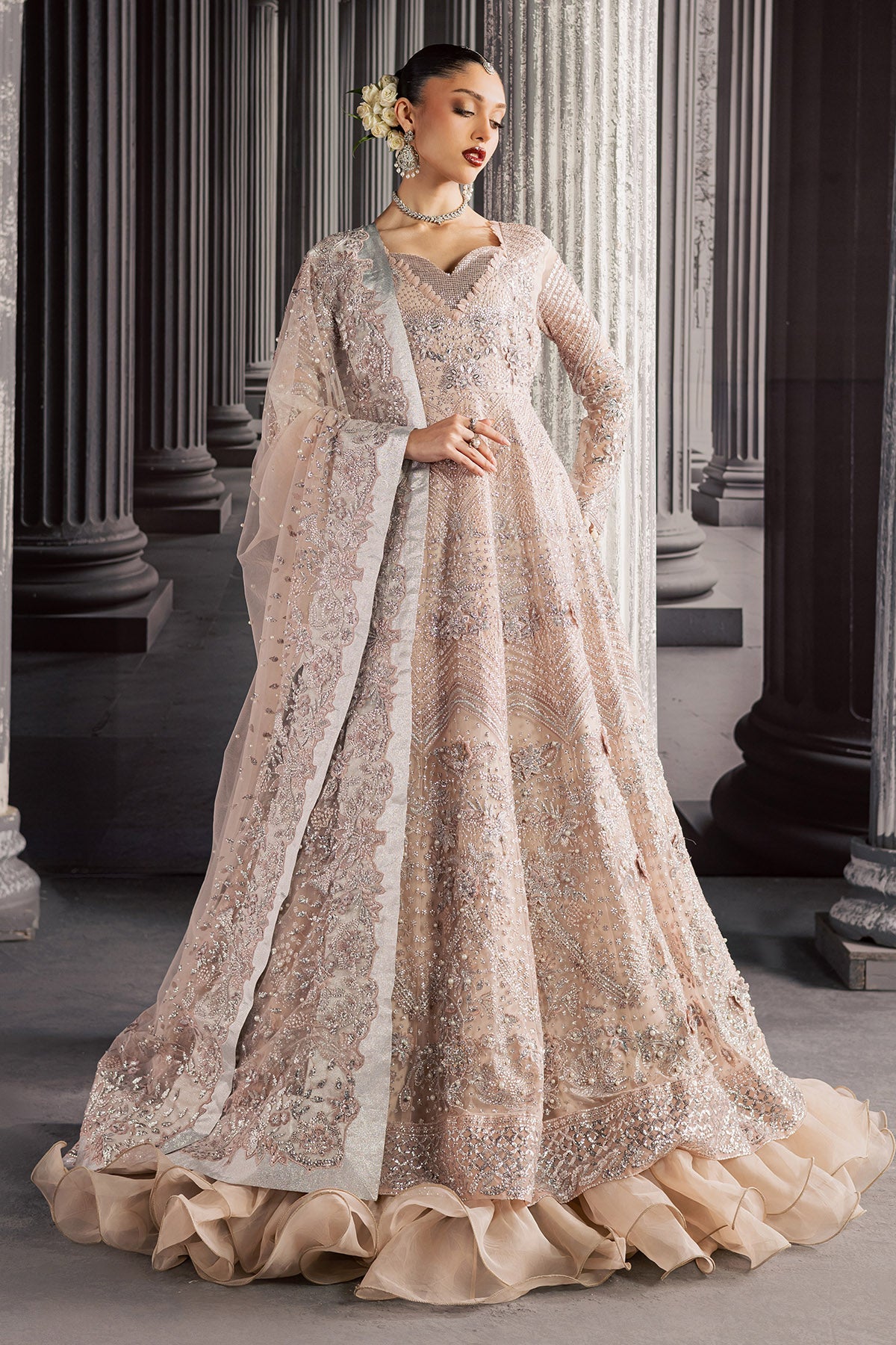 Nureh | Muse Formal | NFM-04 - Formal Dress - available at Maria Faisal in UK and USA.