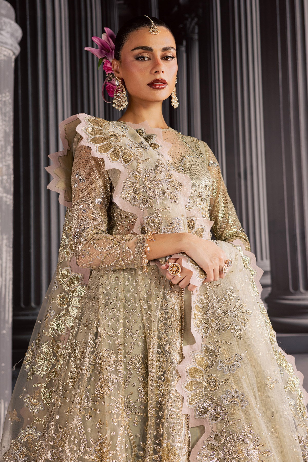 Nureh | Muse Formal | NFM-03 - Formal Dress - available at Maria Faisal in UK and USA.