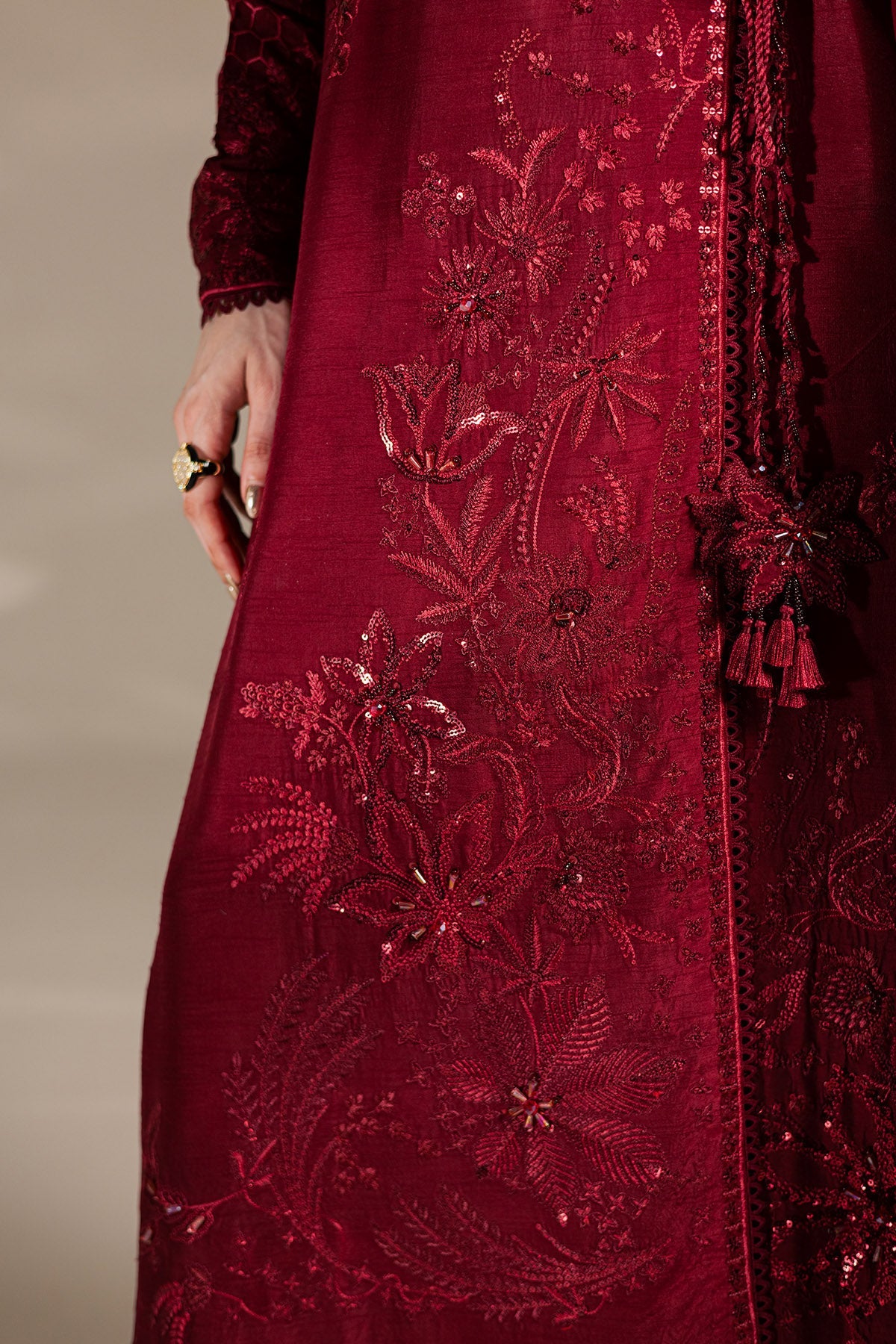 Nureh | The Silk 26 | S-32 - Luxury Dress - available at Maria Faisal in UK and USA.