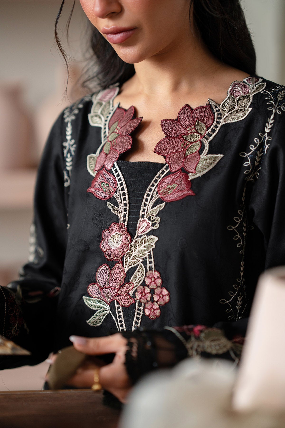 Nureh | Raha Lawn | NE-239 - Luxury Dress - available at Maria Faisal in UK and USA.
