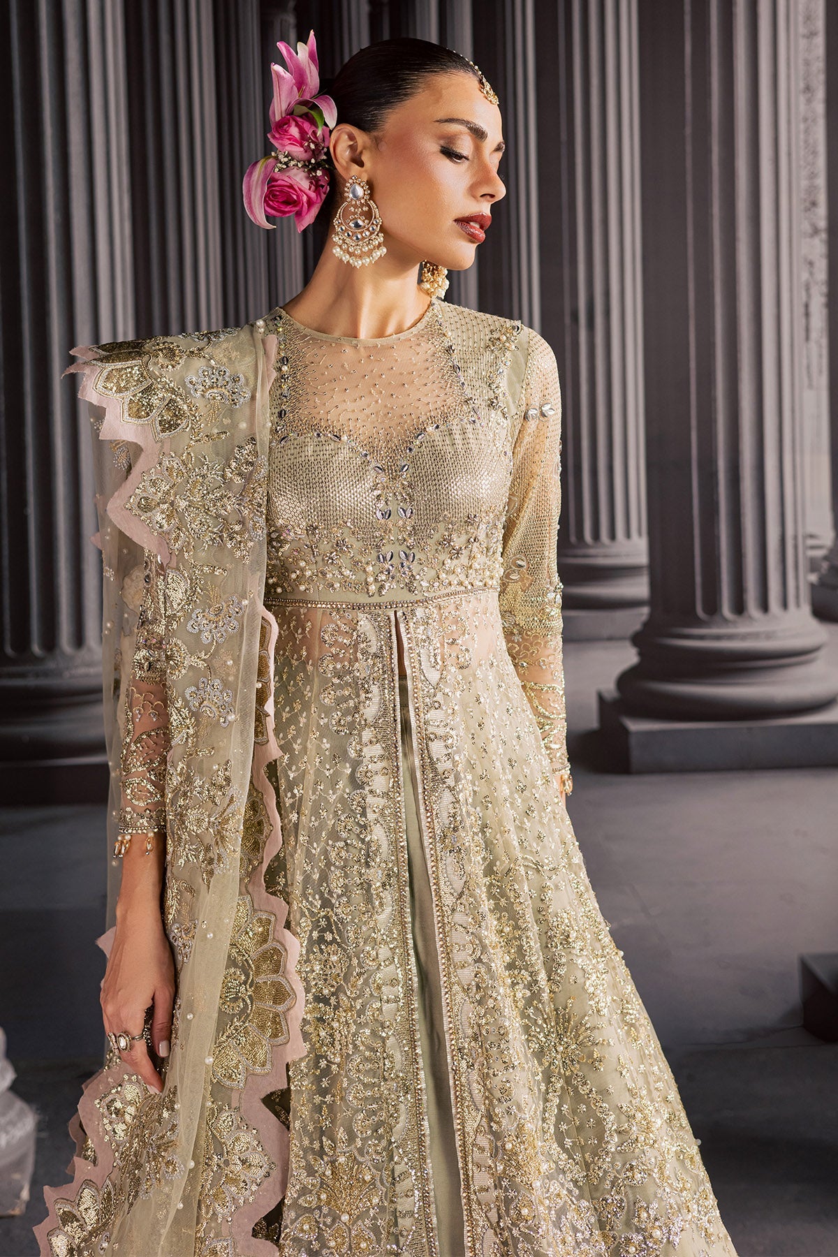 Nureh | Muse Formal | NFM-03 - Formal Dress - available at Maria Faisal in UK and USA.