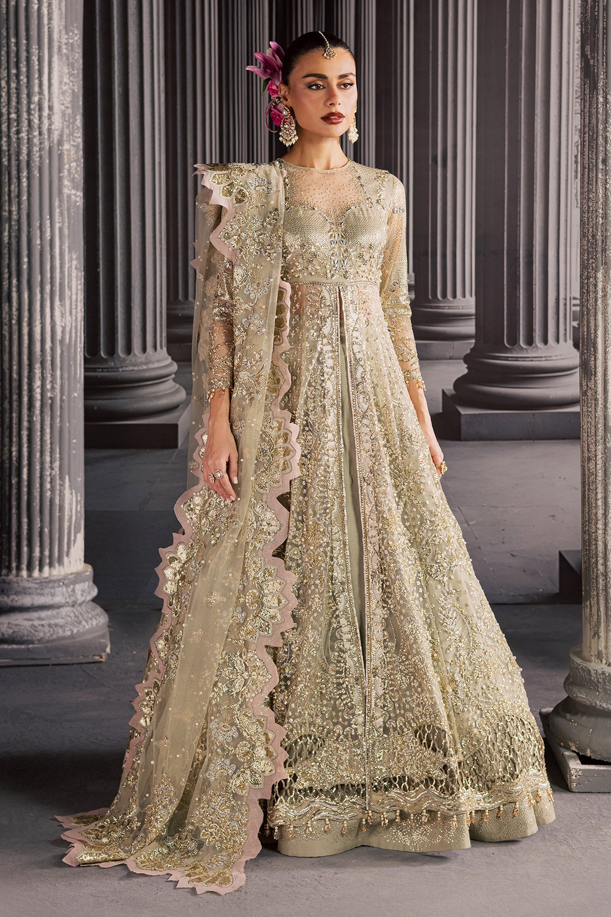 Nureh | Muse Formal | NFM-03 - Formal Dress - available at Maria Faisal in UK and USA.