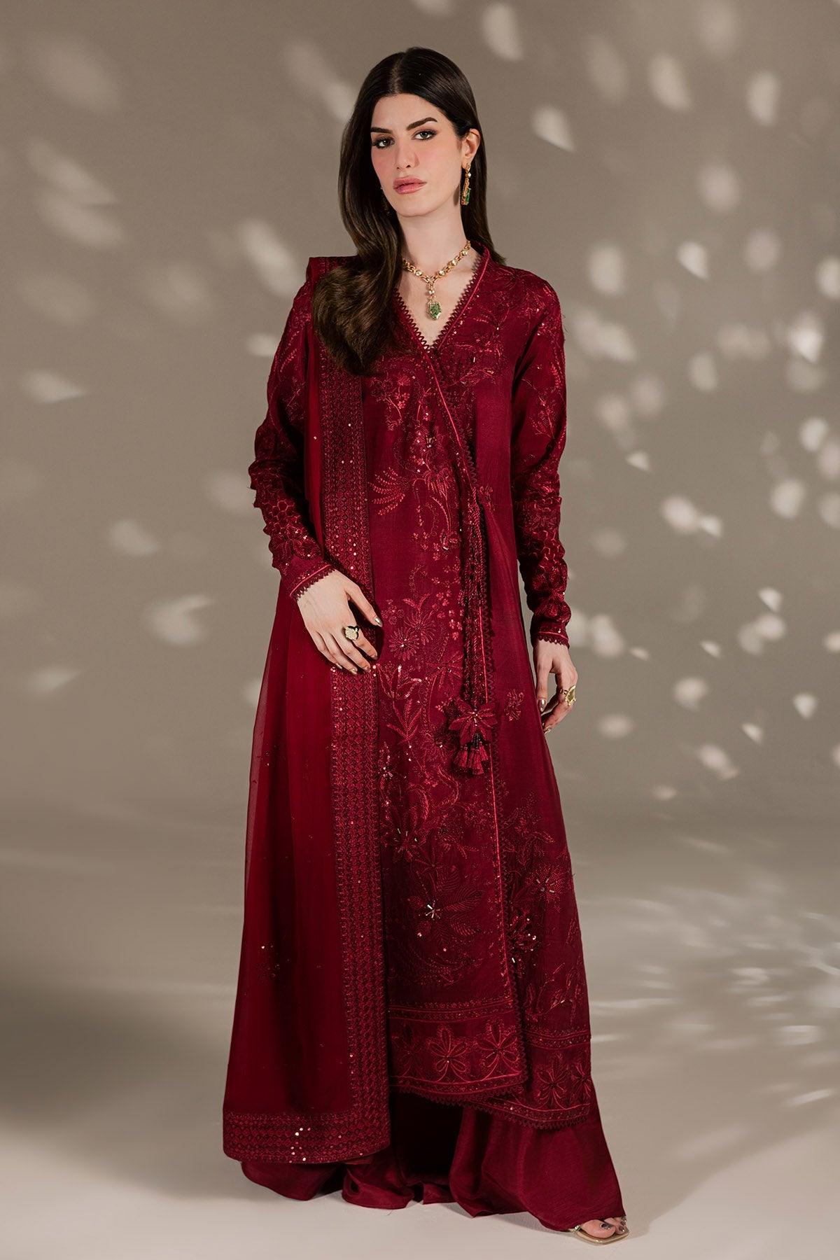 Nureh | The Silk 26 | S-32 - Luxury Dress - available at Maria Faisal in UK and USA.