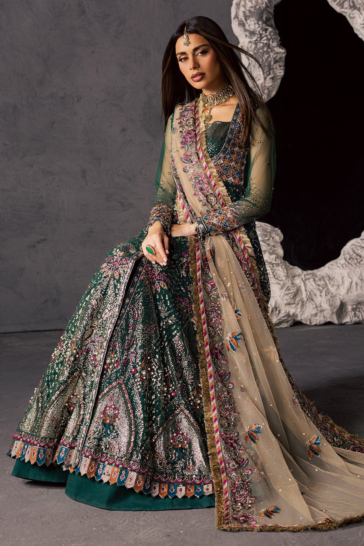 Nureh | Muse Formal | NFM-01 - Formal Dress - available at Maria Faisal in UK and USA.