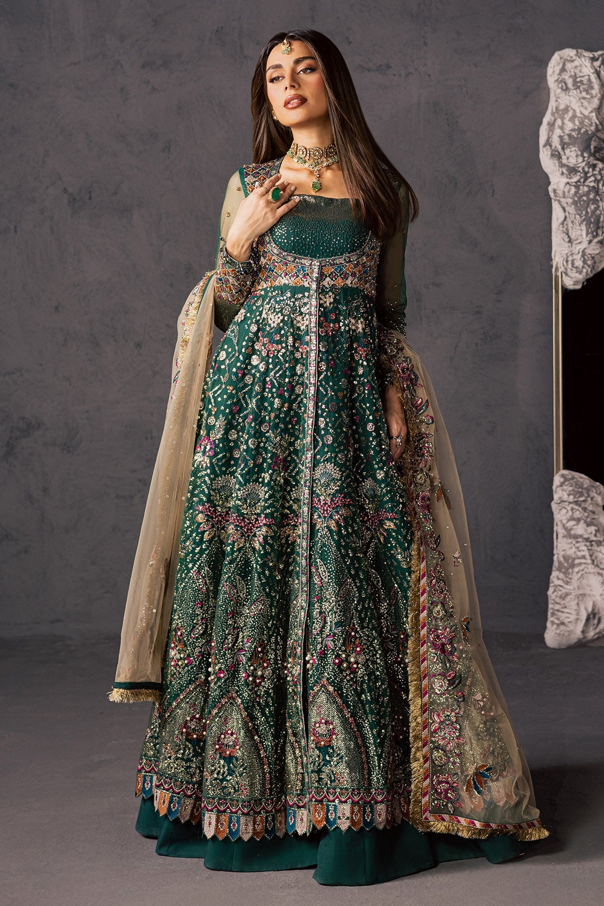 Nureh | Muse Formal | NFM-01 - Formal Dress - available at Maria Faisal in UK and USA.