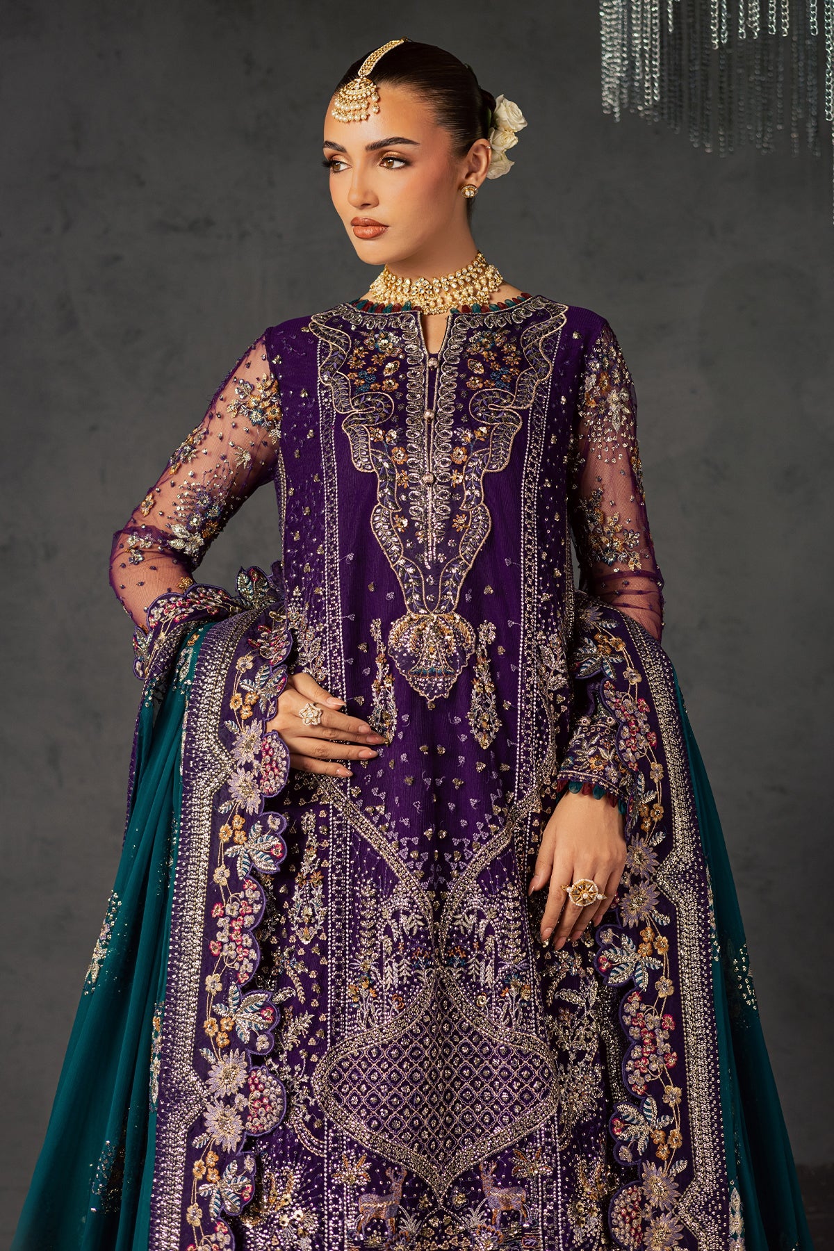 Nureh | Muse Formal | NFM-06 - Formal Dress - available at Maria Faisal in UK and USA.