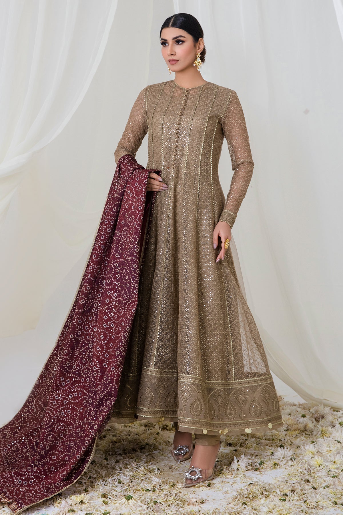 Jazmin | Embroidered Collection | HAZEL HYPE - Wedding Dress - Maria Faisal