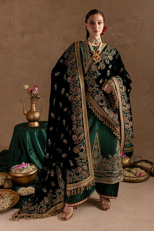 Marjjan | De Rose Velvet | MRV-11 (GREEN) - Ladies Clothes - Maria Faisal
