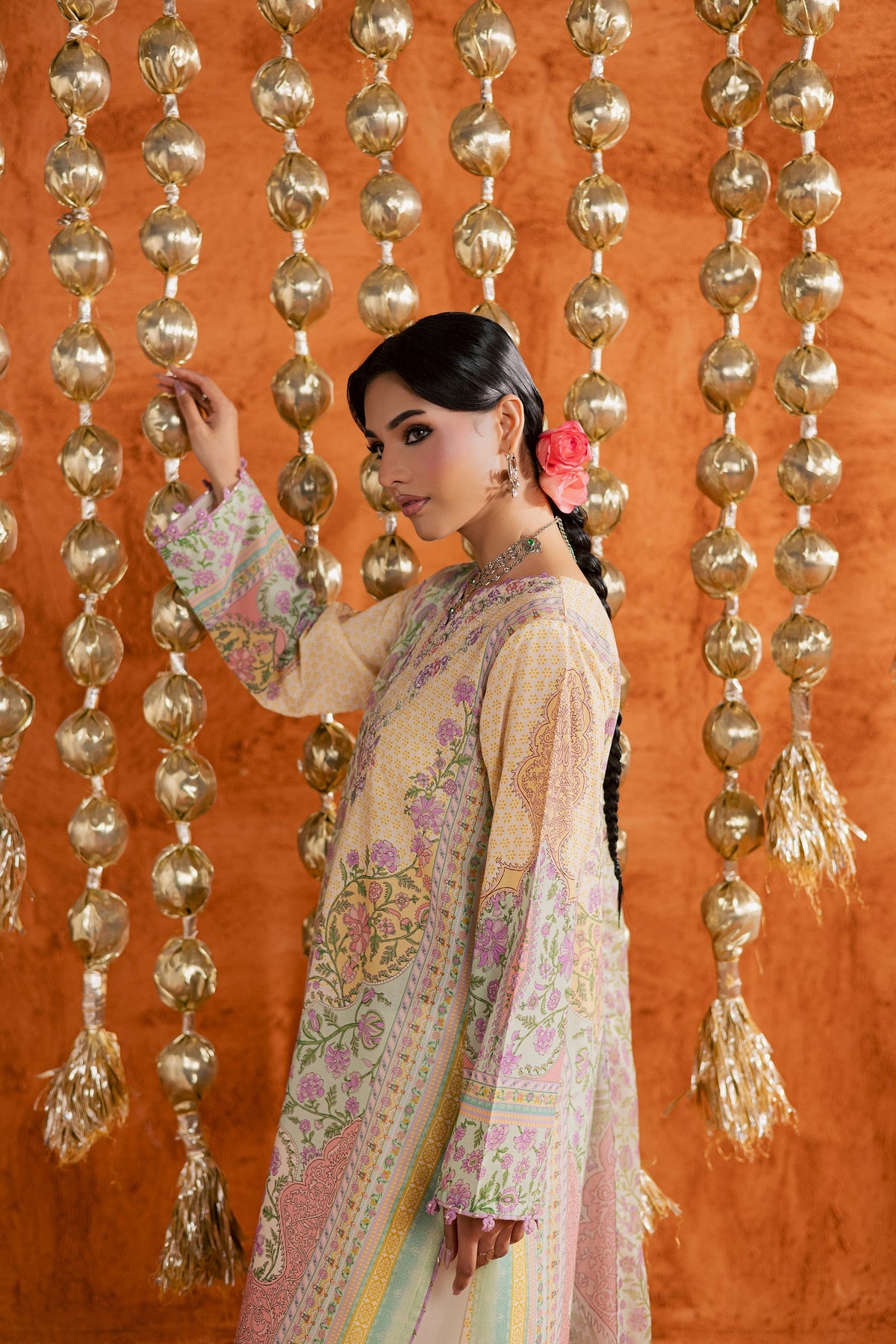 Batik | Festive Eid 26 | Yellow Tofu - Luxury Dress - available at Maria Faisal in UK and USA.