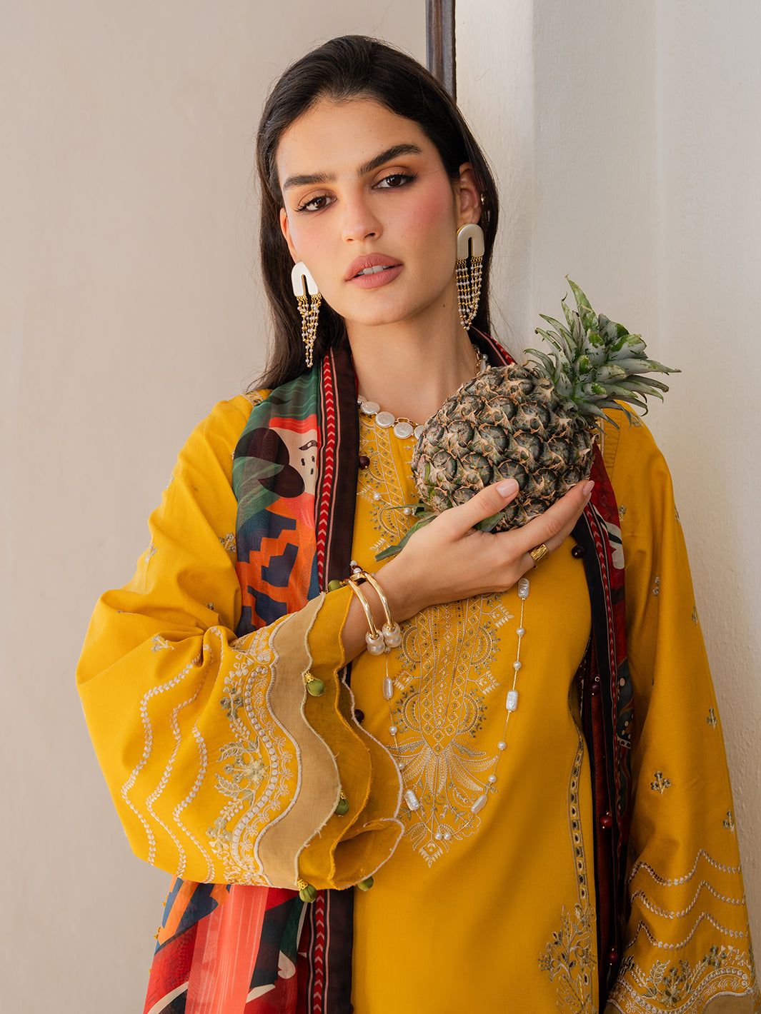 Izel | Dareen Luxury Lawn 26 | Zareen - Luxury Dress - available at Maria Faisal in UK and USA.