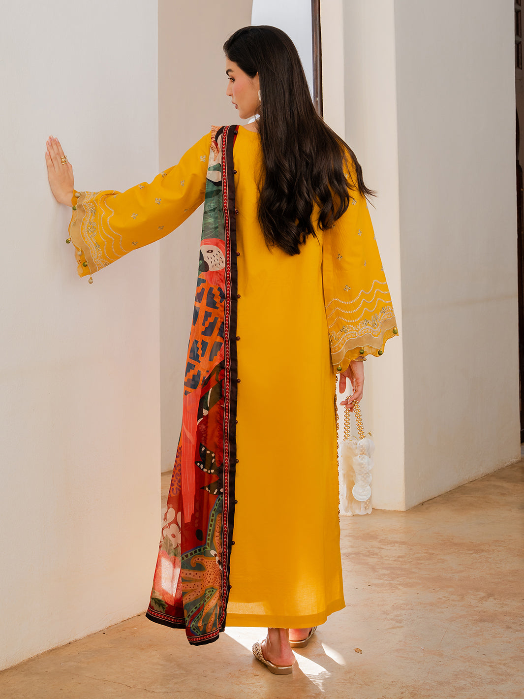 Izel | Dareen Luxury Lawn 26 | Zareen - Luxury Dress - available at Maria Faisal in UK and USA.