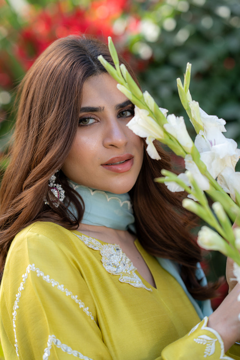 Wahaj M Khan | Pari Collection | Yellow Sheesha Pari Outfit