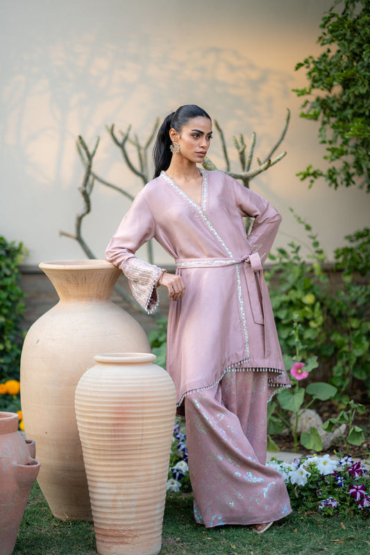 Wahaj M Khan | Pari Collection | Lavender Pari Wrap - Ladies Clothes - Maria Faisal