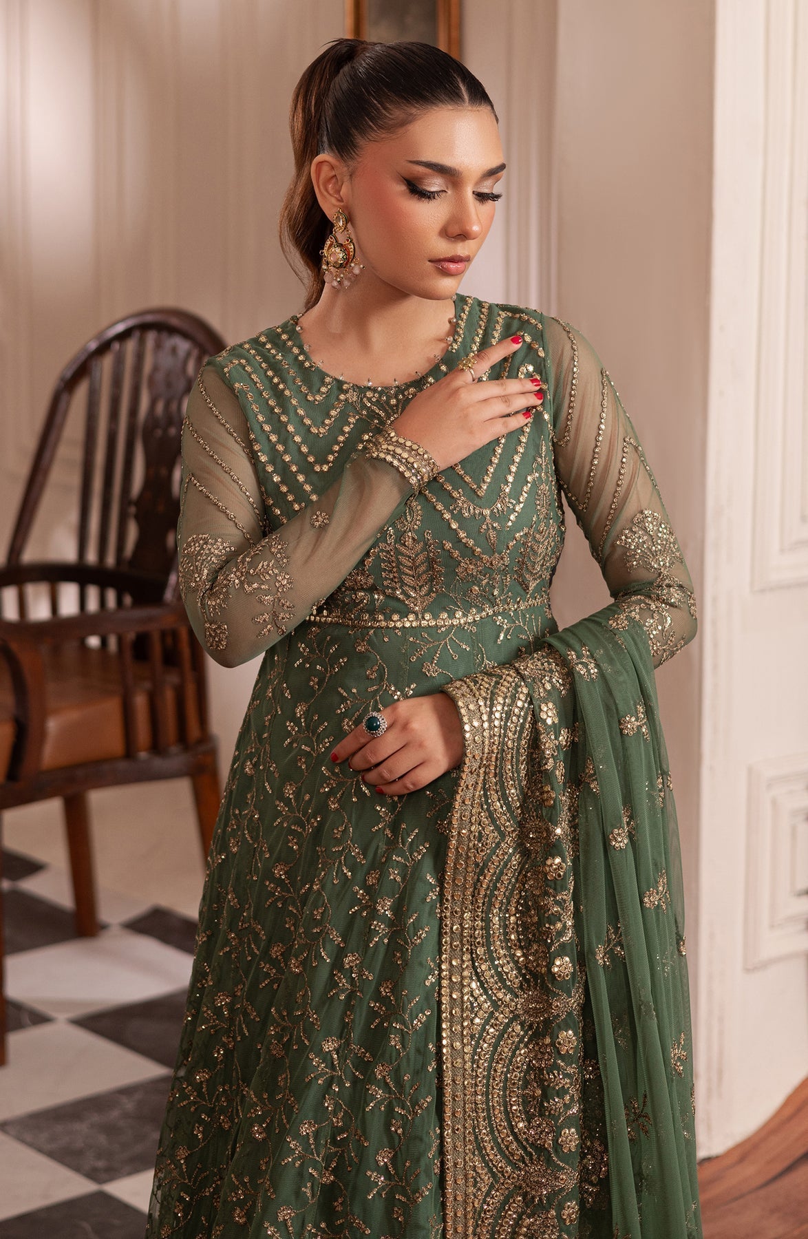 Zarif | Inayat Wedding Formals |  ZRI 04 SHABAB - Designer Dress with Intricate embroidery and embellishments. Shop elegent wedding dress at Maria Faisal.