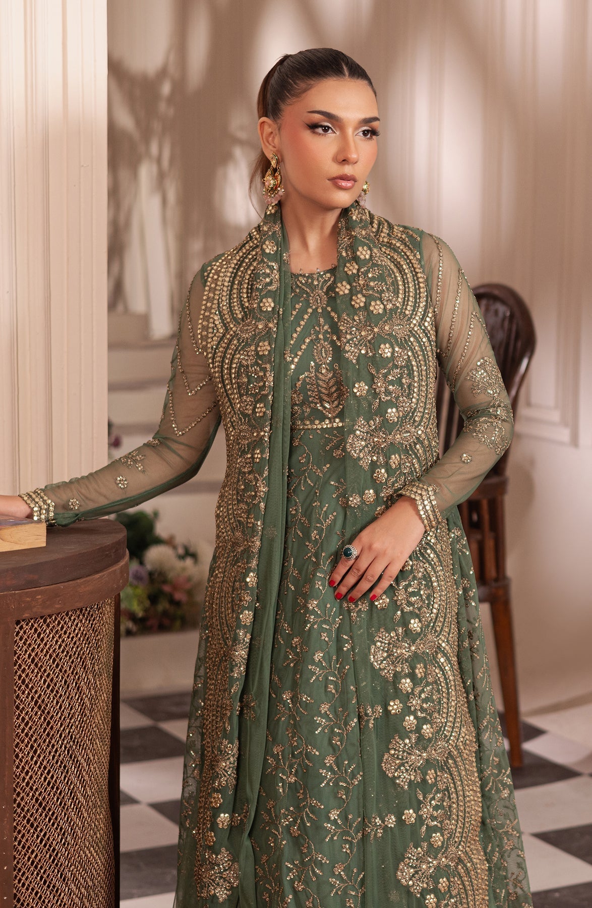 Zarif | Inayat Wedding Formals |  ZRI 04 SHABAB - Designer Dress with Intricate embroidery and embellishments. Shop elegent wedding dress at Maria Faisal.