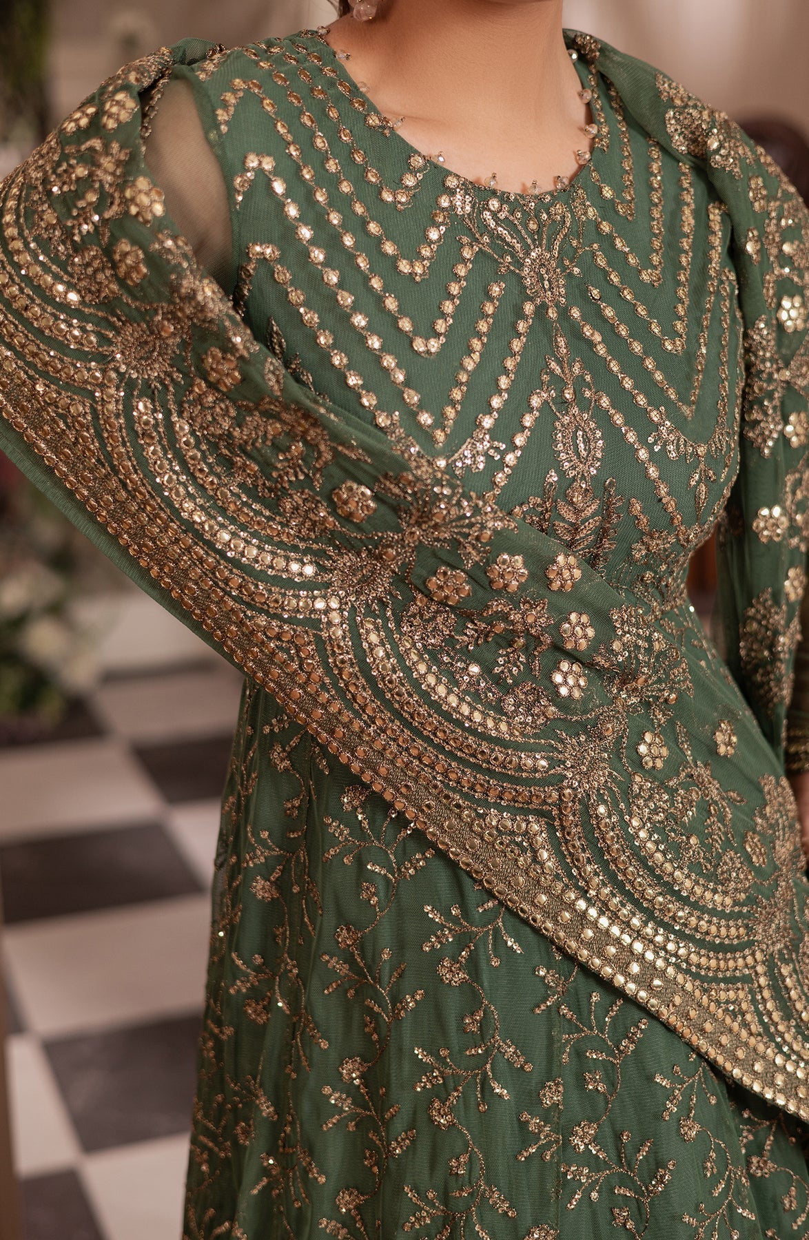 Zarif | Inayat Wedding Formals |  ZRI 04 SHABAB - Designer Dress with Intricate embroidery and embellishments. Shop elegent wedding dress at Maria Faisal.