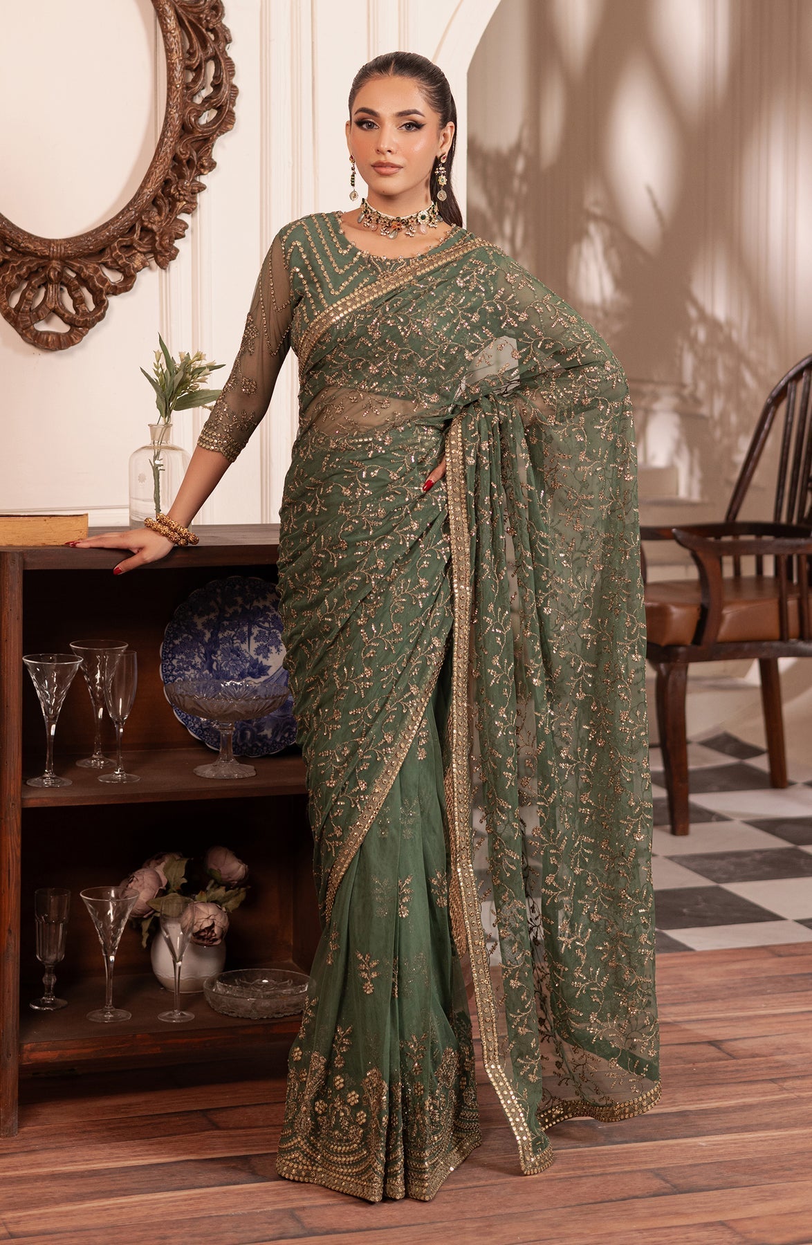 Zarif | Inayat Wedding Formals |  ZRI 04 SHABAB - Designer Dress with Intricate embroidery and embellishments. Shop elegent wedding dress at Maria Faisal.