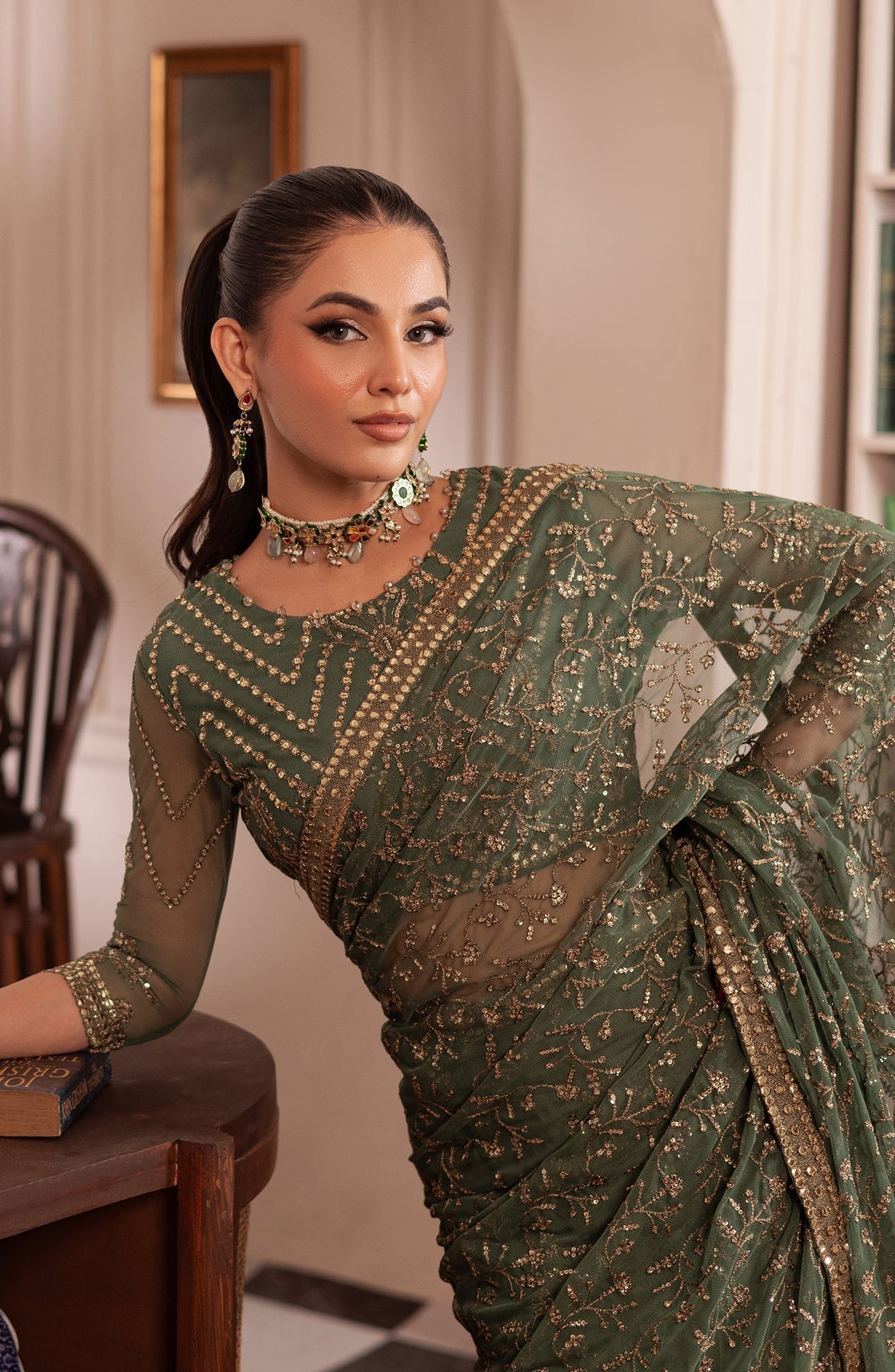 Zarif | Inayat Wedding Formals |  ZRI 04 SHABAB - Designer Dress with Intricate embroidery and embellishments. Shop elegent wedding dress at Maria Faisal.