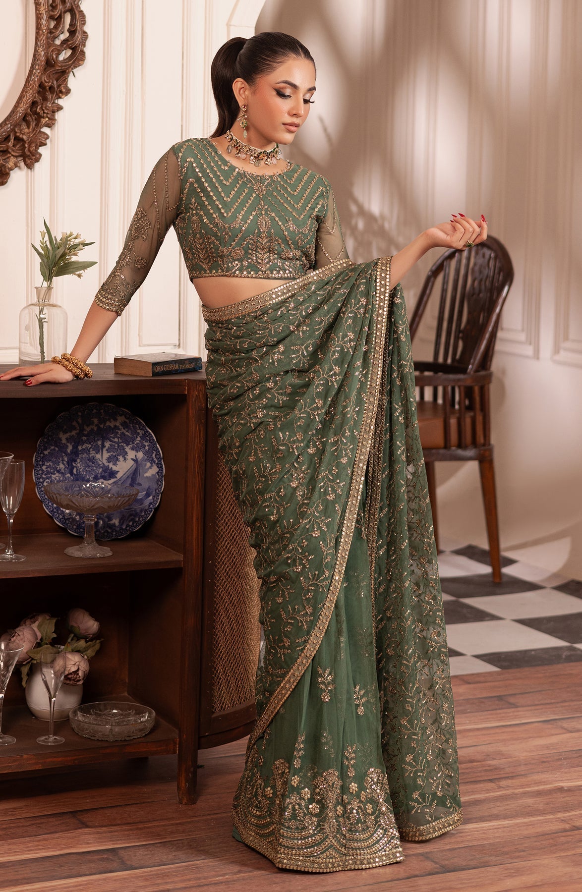Zarif | Inayat Wedding Formals |  ZRI 04 SHABAB - Designer Dress with Intricate embroidery and embellishments. Shop elegent wedding dress at Maria Faisal.