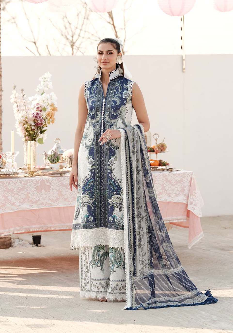 Zarqash | Luxe Lawn 24 | ZQ 10 - Ladies Clothes - Maria Faisal