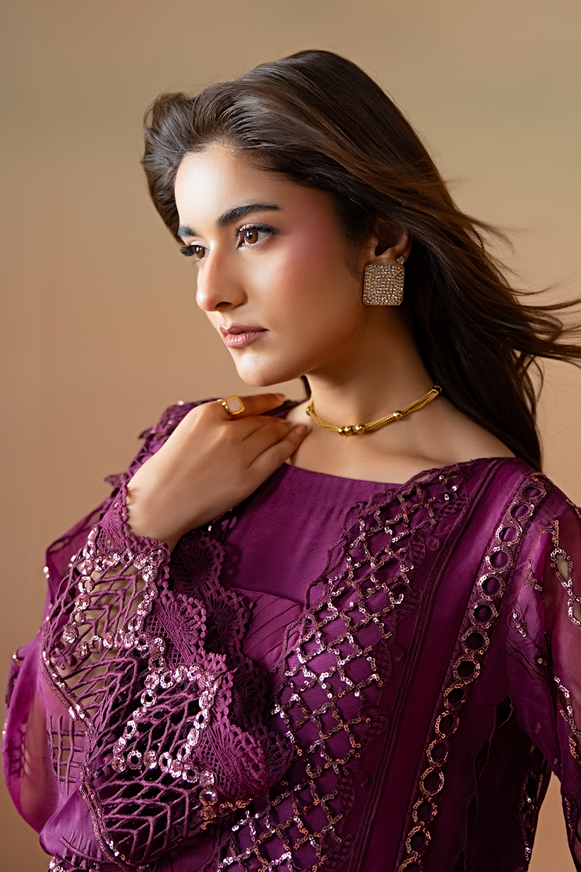 Saad Shaikh | Cutwork 26 | Zea - Luxury Dress - available at Maria Faisal in UK and USA.