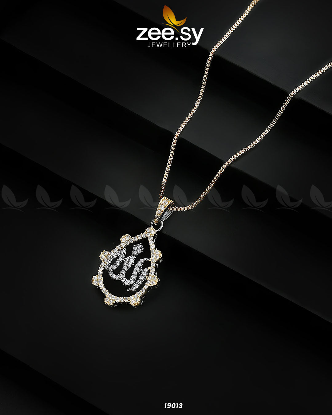 Zirconic Verse Locket - Calligraphy Pendant 