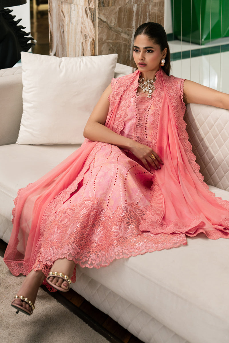 Rangrasiya | Carnation Eid Edit 26 | Zoey - Luxury Dress - available at Maria Faisal in UK and USA.