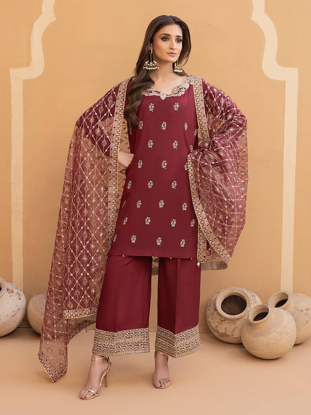 Hem Stitch | Raw Silk Edit 25 | Zurina by Maria Faisal - Registered Vendor of : Hemstitch - type : Ladies Clothes - 100% original wedding dresses