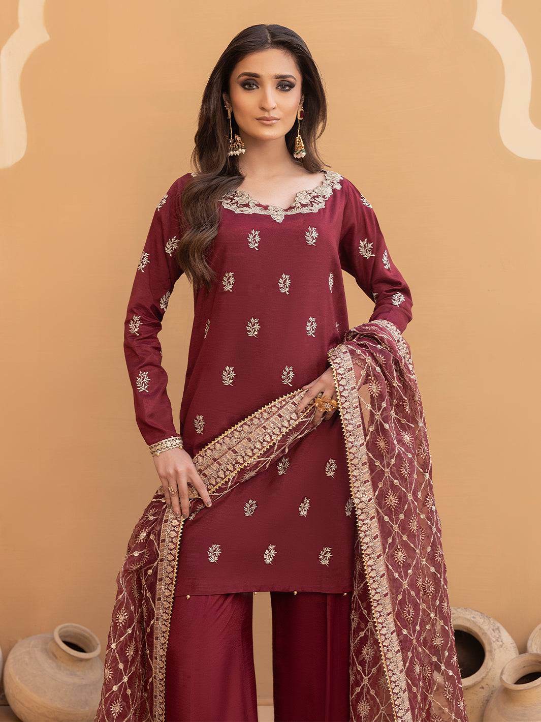Hem Stitch | Raw Silk Edit 25 | Zurina by Maria Faisal - Registered Vendor of : Hemstitch - type : Ladies Clothes - 100% original wedding dresses