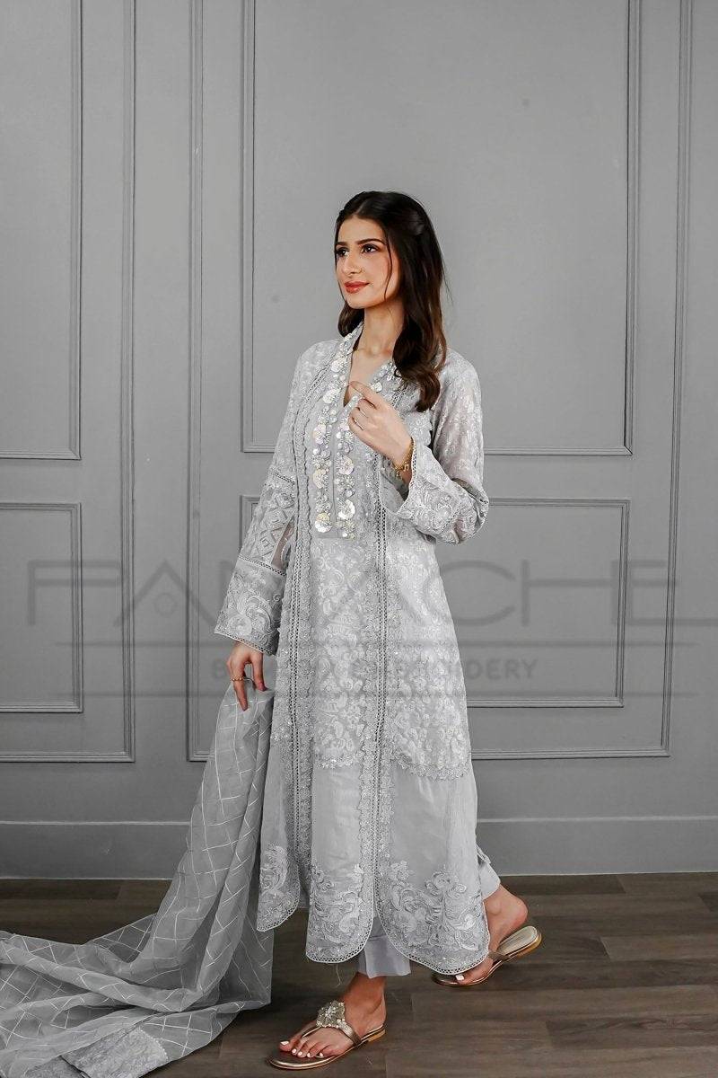 Panache | Pret | A Pastel Gray Dream by Maria Faisal - Registered Vendor of : Panache By Mona - type : Ladies Clothes - 100% original wedding dresses