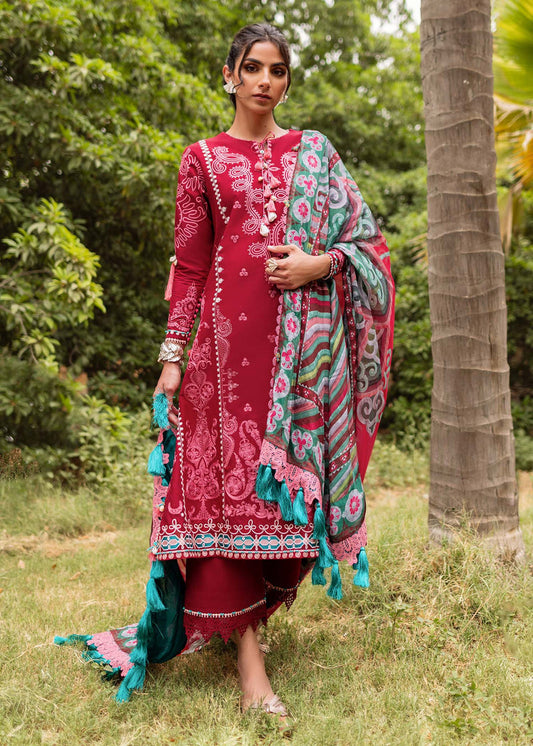 Sadaf Fawad Khan | Lawn 24 | Helen (B) - Designer Dress with Intricate embroidery and embellishments. Shop elegent wedding dress at Maria Faisal.
