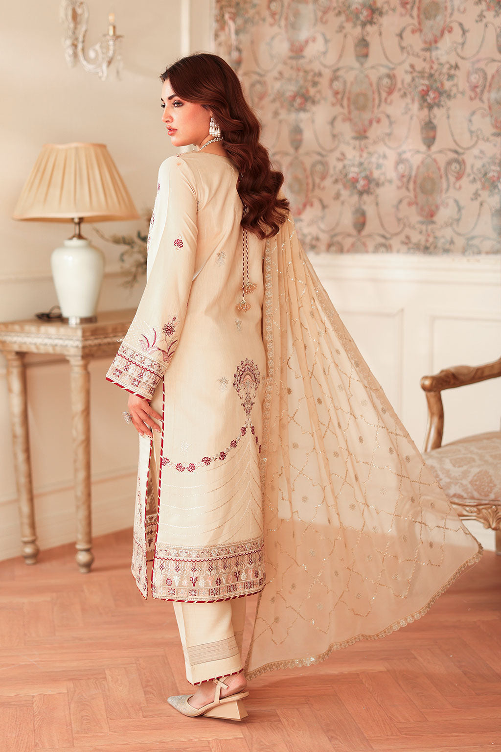 Ramsha | Aangan Luxury Raw silk | AA-207 - Formal Dress - available at Maria Faisal in UK and USA.