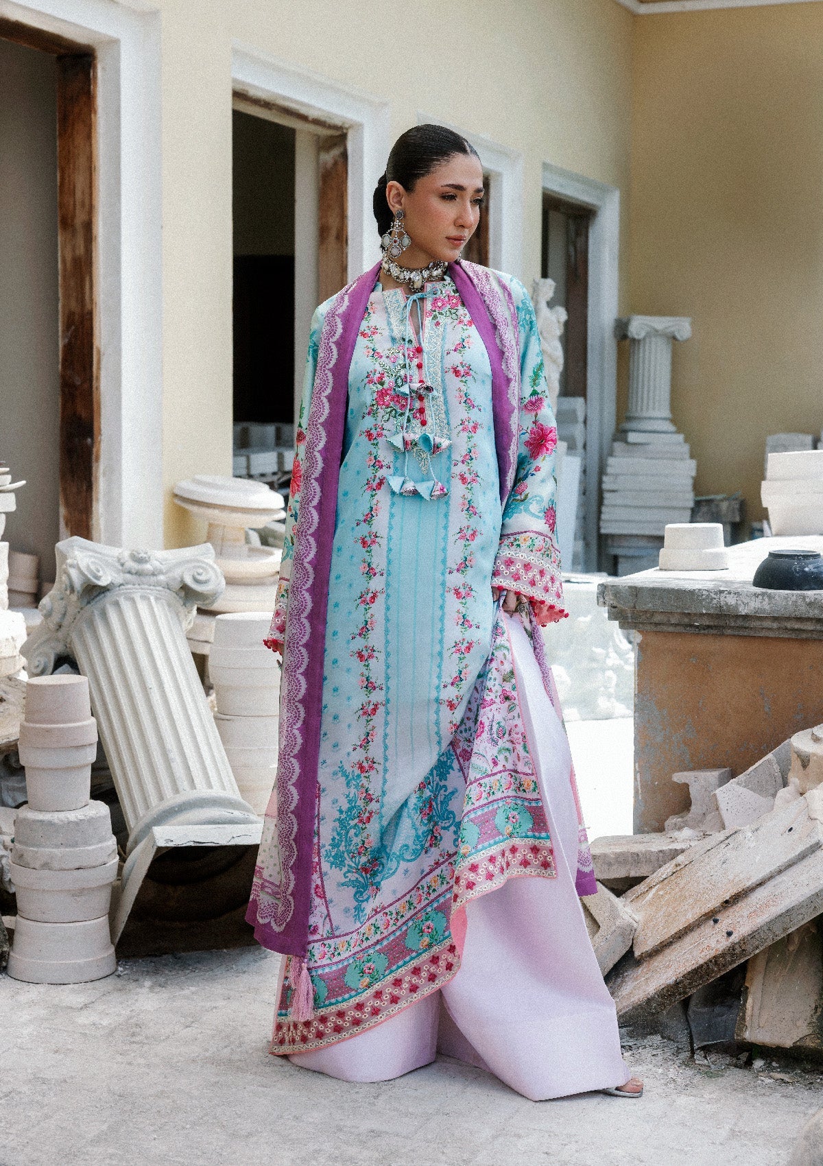 Aik Atelier | lady Aik 26 | Lady Aik - Look B2603 - Luxury Dress - available at Maria Faisal in UK and USA.