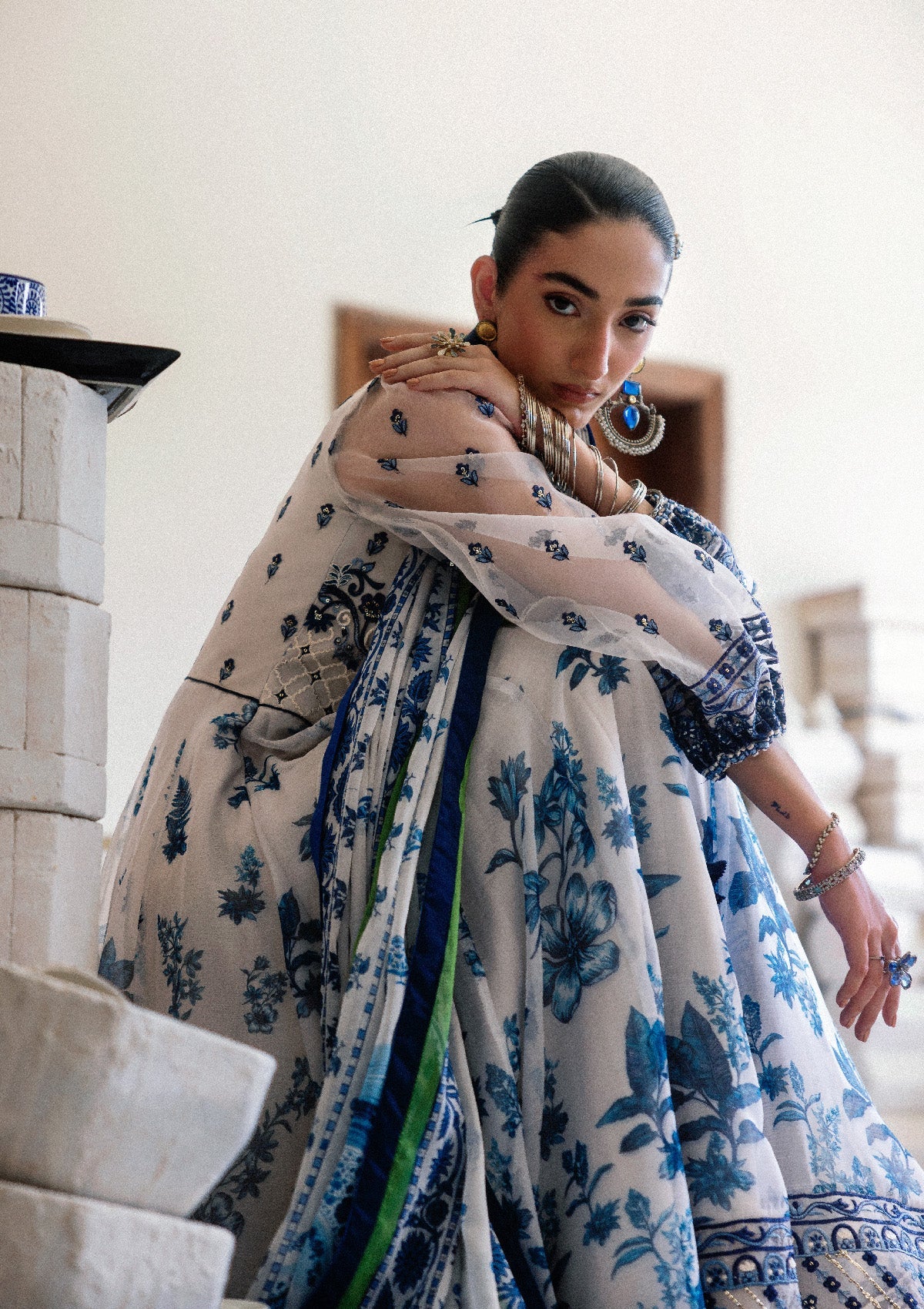 Aik Atelier | lady Aik 26 | Lady Aik - Look B2605 - Luxury Dress - available at Maria Faisal in UK and USA.