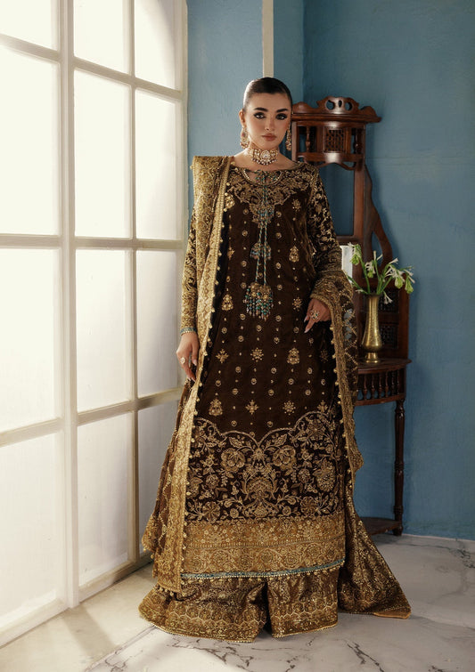 Aik Atelier | Udaipur Velvet 25 | LOOK 01 - Formal Wear - available at Maria Faisal in UK and USA