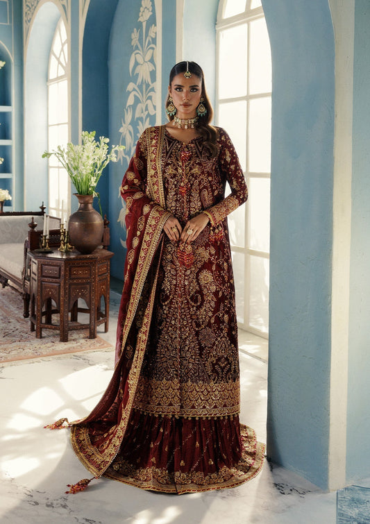 Aik Atelier | Udaipur Velvet 25 |  LOOK 05 - Formal Wear - available at Maria Faisal in UK and USA