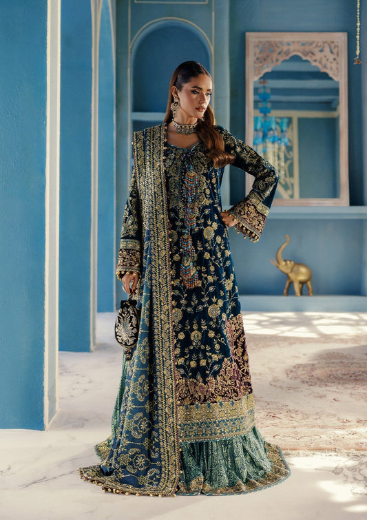Aik Atelier | Udaipur Velvet 25 | LOOK 08 - Formal Wear - available at Maria Faisal in UK and USA