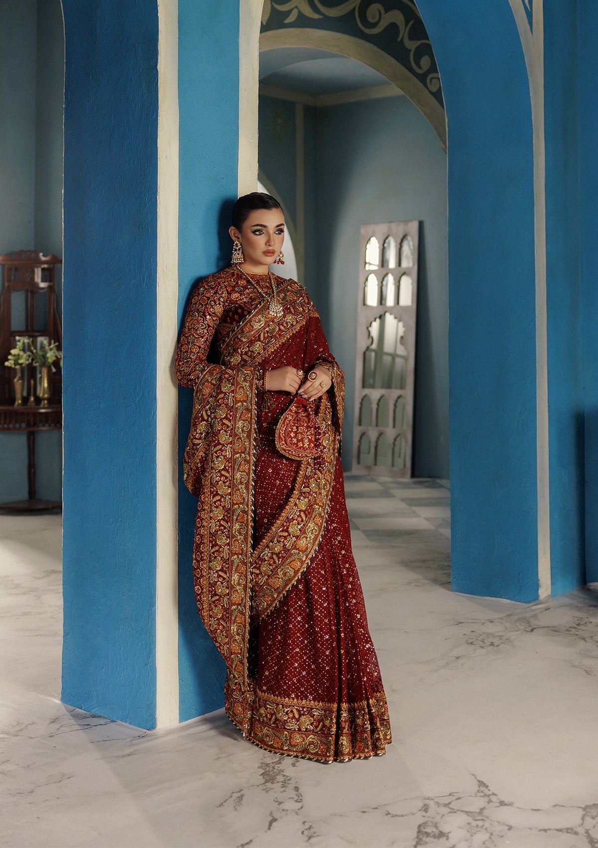 Aik Atelier | Udaipur Velvet 25 | LOOK 09 - Formal Wear - available at Maria Faisal in UK and USA