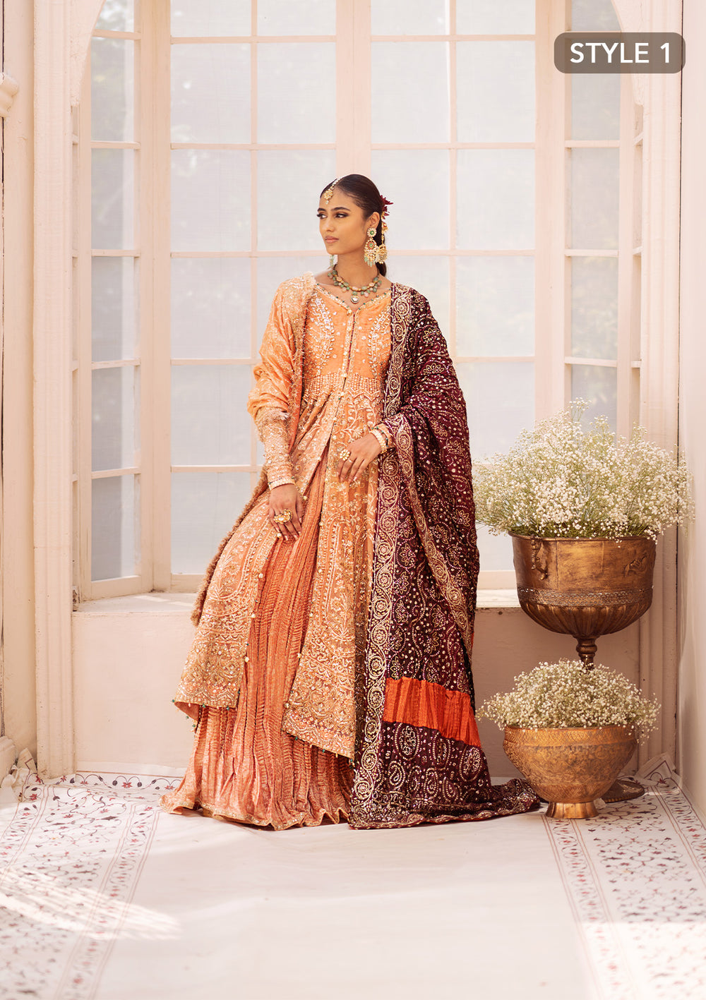 Aik Atelier | Wedding Festive 24 | LOOK 06 - Designer Dress with Intricate embroidery and embellishments. Shop elegent wedding dress at Maria Faisal.
